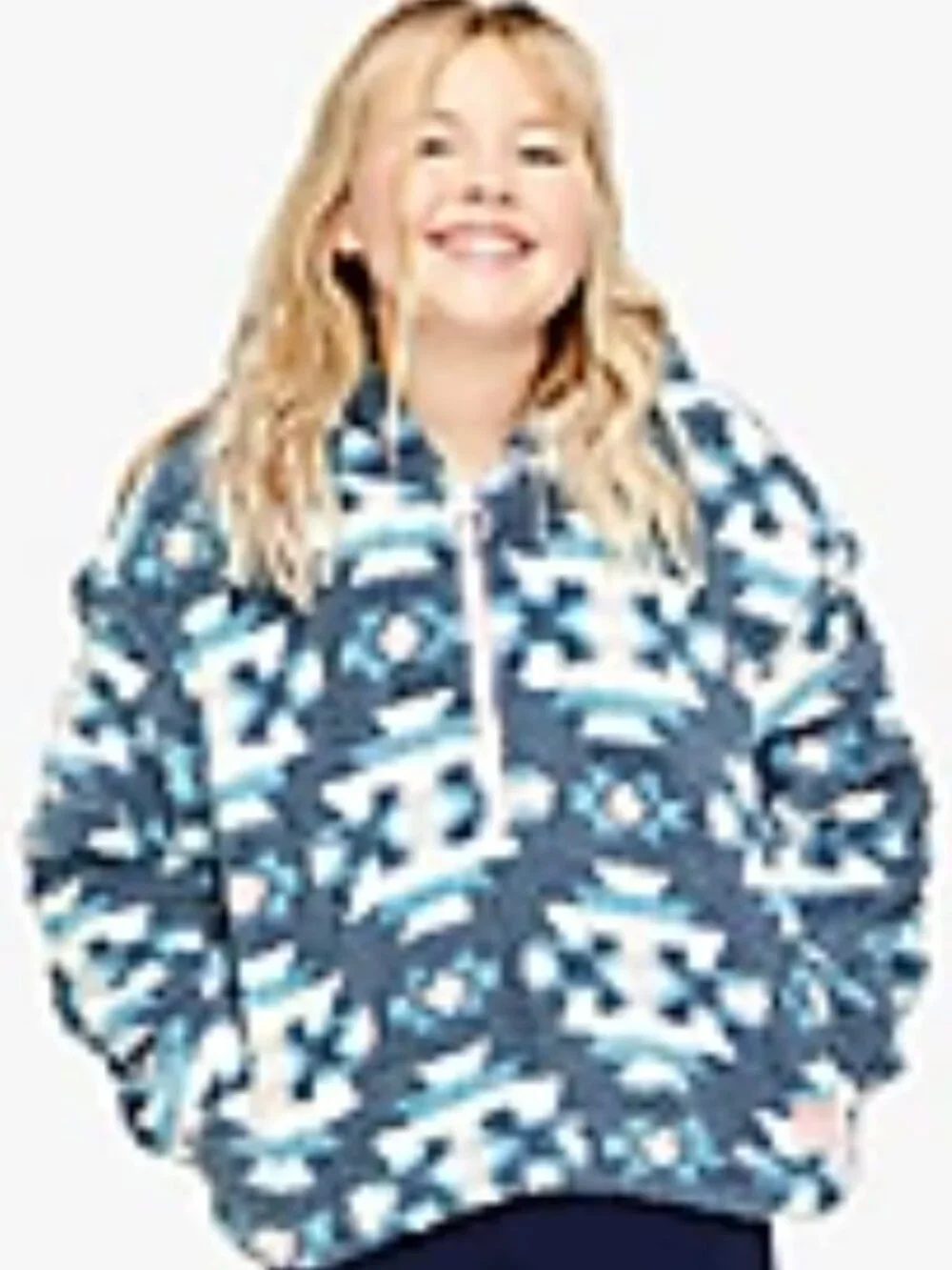 Justic Fleece Sherpa Aztec Hoodie Size 12P